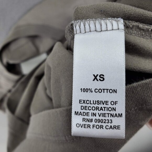 FEAR OF GOD Essentials Shirt XS Oversized (fits like M) Rubber Letters Beige - Picture 4 of 6